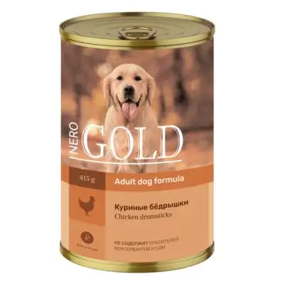 Купить nero gold super premium консервы кусочки в желе для собак "куриные бедрышки", (chicken drumsticks)