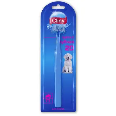 Купить cliny зубная щетка 2d для собак