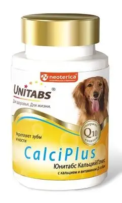 Купить unitabs calciplus q10 мультивитаминный комплекс для собак