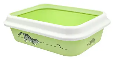 СКИДКА ZOOexpress туалет "Leader" для кошек с рамкой и рисунком 