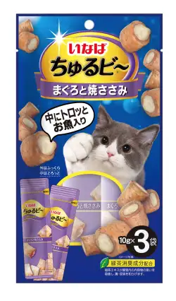 Купить inaba churu bee Лакомство для кошек Трубочки Тунец Магуро с Курином филе
