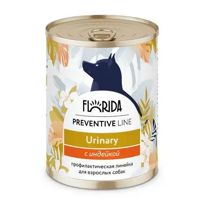 Купить florida preventive line консервы urinary для собак "Профилактика образования мочевых камней" с индейкой