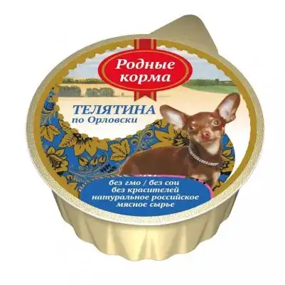 Купить Родные корма влажный корм для собак, телятина по-орловски (ламистер)