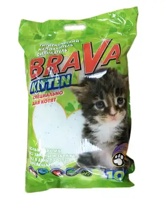 Купить brava Впитывающий наполнитель для котят силикагелевый
