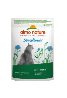 Almo Nature Влажный корм для стерилизованных кошек с тунцом в соусе (пауч)