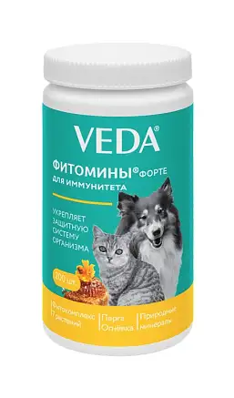 Купить Веда ФИТОМИНЫ ФОРТЕ мультивитаминный комплекс для кошек и собак для иммунитета