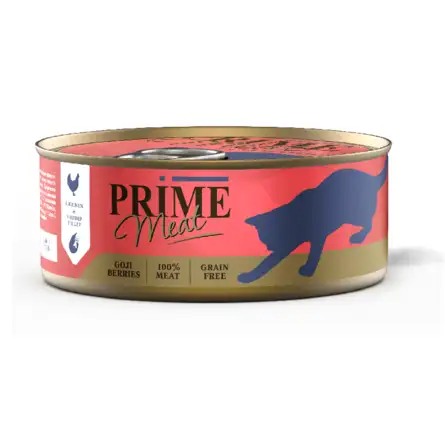 Купить prime meat консервы для кошек, курица с креветкой, филе в желе