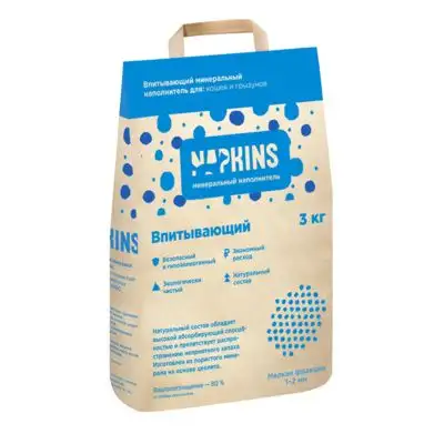 Купить napkins наполнитель для кошек впитывающий (мелкая фракция)