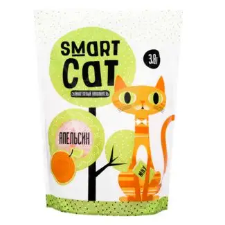 Купить smart cat силикагелевый наполнитель для кошек с ароматом апельсина