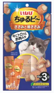 Inaba Лакомство Churu Bee Лакомства для кошек запеченные трубочки Куриное филе