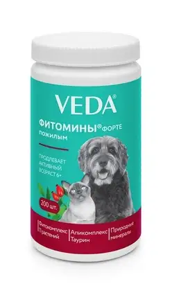 Купить Веда ФИТОМИНЫ ФОРТЕ мультивитаминный комплекс для пожилых собак и кошек
