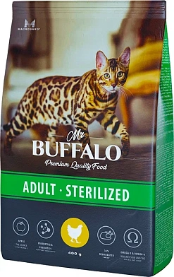 Mr.Buffalo сухой корм для стерилизованных кошек, курица
