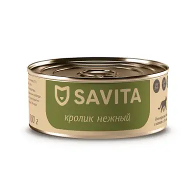 SAVITA консервы для кошек и котят "Нежный кролик"