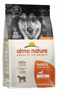 Almo Nature HOLISTIC сухой корм для взрослых собак крупных пород со свежим ягненком и коричневым рисом
