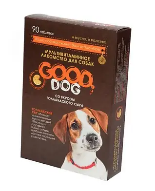 GOOD DOG мультивитаминное лакомство для собак со вкусом голландского сыра