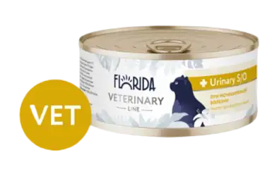 Florida vet Urinary S/O, консервы для взрослых кошек при мочекаменной болезни