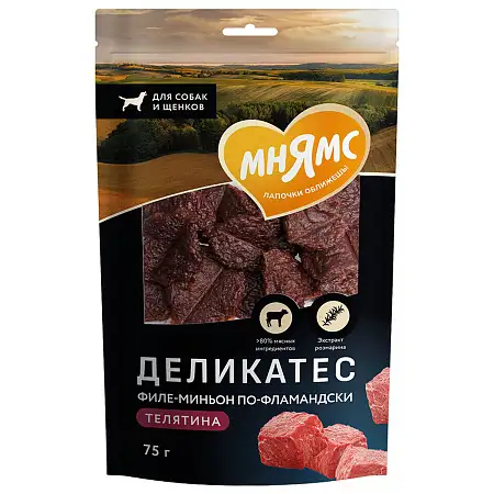 Купить Мнямс лакомство для собак Филе миньон по-фламандски