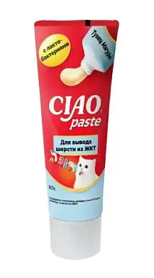 INABA Ciao Paste паста для вывода шерсти из ЖКТ для кошек, Тунец Магуро