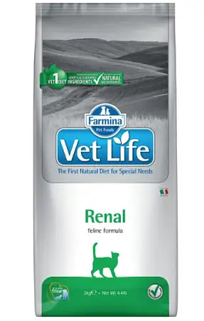 Купить farmina vet life natural diet cat renal сухой корм для кошек при почечной недостаточности