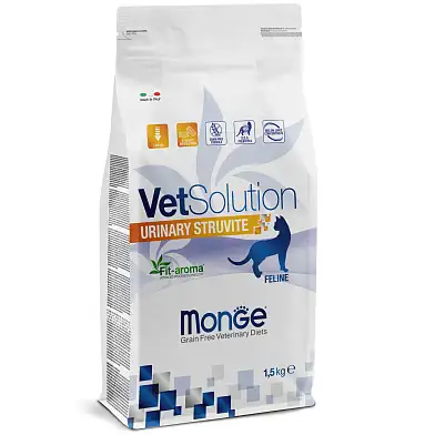 Monge VetSolution Cat Urinary Struvite Уринари Струвит сухой корм для взрослых кошек при заболеваниях мочеполовой системы и струвитном течении МКБ