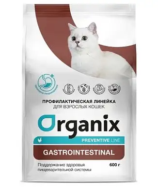 Organix Preventive Line Gastrointestinal сухой корм для кошек "Поддержание здоровья пищеварительной системы"