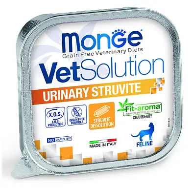 Monge VetSolution Cat Urinary Struvite Диетический корм для кошек при заболеваниях мочеполовой системы и струвитном течении МКБ (ламистер)