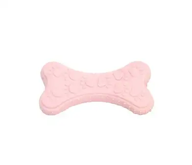 HOMEPET Foam TPR Puppy игрушка для собак косточка с рисунком лапки розовая