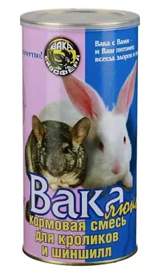 ВАКА Люкс сухой корм для шиншилл и кроликов
