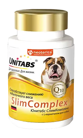 Купить unitabs slim complex мультивитаминный комплекс для взрослых собак с избыточным весом