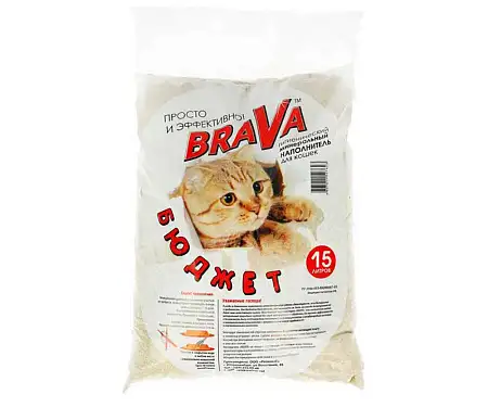 Купить brava Впитывающий наполнитель для кошек Бюджет