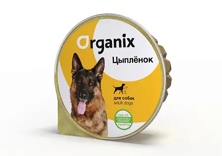 Купить organix влажный корм для взрослых собак с цыпленком (ламистер)
