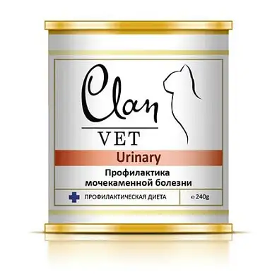 Clan VET URINARY консервы для кошек при заболеваниях мочевыводящих путей