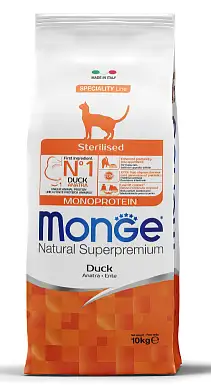 Monge Cat Speciality Line Monoprotein Sterilised Сухой корм для стерилизованных кошек из утки