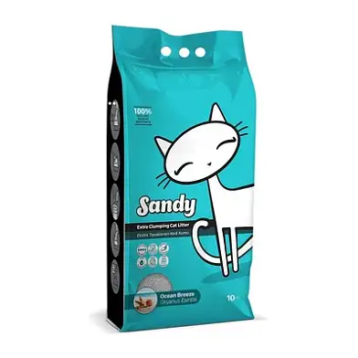 Sandy комкующийся наполнитель для кошек с ароматом океанского бриза