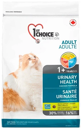 Купить 1st choice urinary Сухой корм для взрослых кошек для профилактики мочекаменной болезни (с курицей)