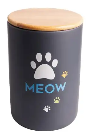 Купить mr.kranch meow бокс керамический для хранения корма для кошек, черный