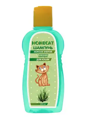 HOMECAT МОРСКАЯ ЭНЕРГИЯ шампунь для кошек с экстрактом ламинарии