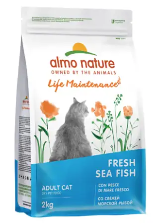 Купить almo nature holistic Сухой корм для взрослых кошек со свежей морской рыбой и коричневым рисом, life maintenance, fresh sea fish
