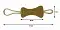 BOW WOW игрушка для собак кожаная косточка бежевая #2