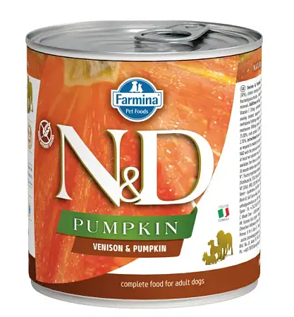 Купить farmina n&d pumpkin dog влажный беззерновой корм для взрослых собак с тыквой и олениной