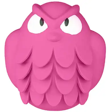 Mr.Kranch игрушка для собак Сова с ароматом бекона, розовая