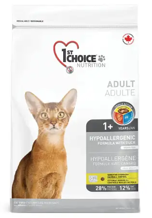 Купить 1st choice hypoallergenic Гипоаллергенный сухой корм для взрослых кошек (с уткой и картофелем)