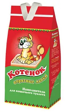 Котенок впитывающий наполнитель для кошек опрятные лапки