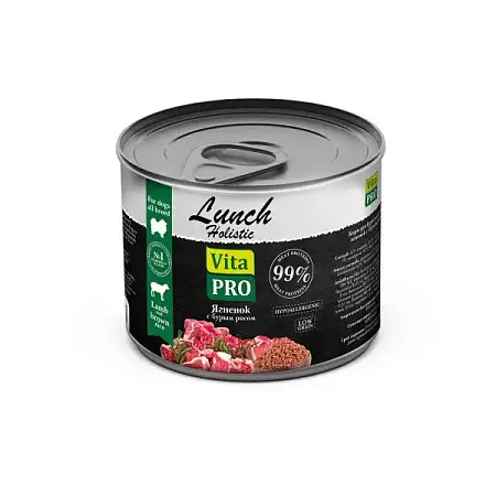 Купить vita pro lunch  консервы для щенков индейка с гранатом