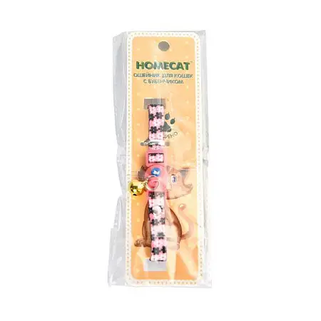 Купить homecat Цветы ошейник для кошек с бубенчиком розовый