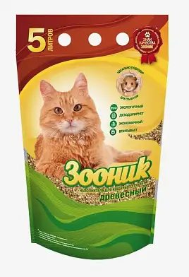 Зооник наполнитель древесный для кошек и грызунов