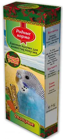 Купить Родные корма лакомство для попугаев Зерновая палочка с овощами