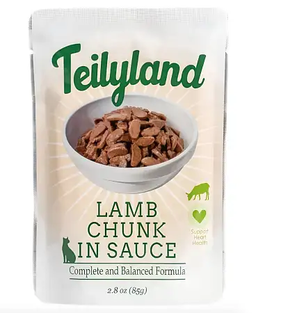 Купить teilyland влажный корм для кошек кусочки с ягненком в соусе (пауч)