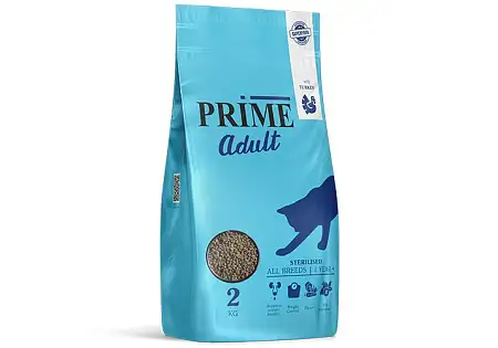 Купить prime sterilized сухой корм для стерилизованных кошек с 12 мес с индейкой