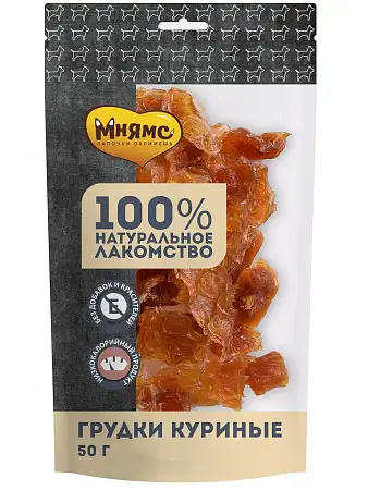 Купить Мнямс лакомство для собак Грудки куриные